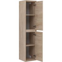 Шкаф пенал Aquanet Милан 35 подвесной Дуб светлый арт-336389 — фото 4, Пеналы для ванной комнаты