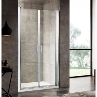 Душевая дверь в нишу River Suez 80 МТ профиль Матовый хром стекло матовое арт-10000000740 — фото 2, Распашные душевые двери