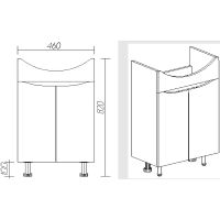 Тумба под раковину VIANT Рим 50 Белая арт-VRIM50BA-T2ST — фото 5, Тумбы под раковину