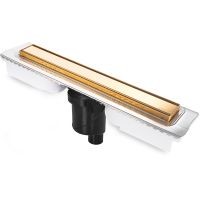 Душевой лоток Berges B1 Keramik 700 с решеткой Золото глянец арт-092018 — фото 1, Душевые лотки