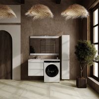 Тумба под раковину Style Line Даллас Леон 120 Люкс Plus подвесная Белая арт-СС-00002440 — фото 6, Тумбы под раковину