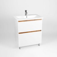 Тумба под раковину VIANT Мальта 70 Белая Дуб Вотан арт-VMAL70CO-T2Y — фото 3, Тумбы под раковину