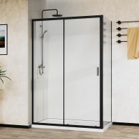 Душевой уголок Vincea City 120х90 профиль Черный стекло прозрачное арт-VSR-5CT9012CLB — фото 1, Прямоугольные душевые уголки