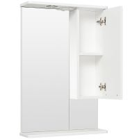 Зеркало со шкафом Runo Монро 53 R с подсветкой Белое арт-00-00000459 — фото 2, Зеркальные шкафы в ванную