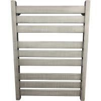 Водяной полотенцесушитель Ника Modern ЛМ 7 80x50 Matt Antique Silver 9 перекладин арт-ЛМ 7 80/50 Silver люкс — фото 1, Водяные полотенцесушители