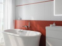 Керамический карандаш Kerama Marazzi Диагональ красный обрезной 2х25 см арт-PFB008R — фото 2, Керамическая плитка