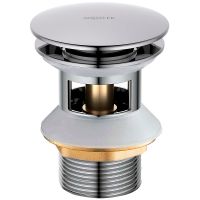 Донный клапан Aquatek click-clack Хром арт-AQ6002CR — фото 1, Донные клапаны