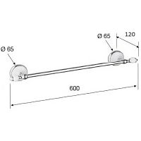 Полотенцедержатель Remer Epoca двойной Хром арт-EP33CR — фото 2, Полотенцедержатели