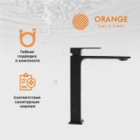 Товар: Смеситель для раковины Orange Lutz Черный арт-M04-121b - фото 3 Смеситель для раковины Orange Lutz Черный арт-M04-121b — фото 3, Смесители для раковины