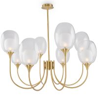 Люстра Maytoni Modern Aura Прозрачная Латунь арт-MOD016PL-08BS — фото 1, Люстры