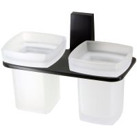 Товар: Стакан для зубных щеток WasserKRAFT Abens двойной Черный матовый арт-K-3228D - фото 1 Стакан для зубных щеток WasserKRAFT Abens двойной Черный матовый арт-K-3228D — фото 1, Стаканы для зубных щеток