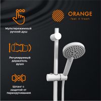 Душевая система Orange Aristo Белая арт-M19-932w — фото 10, Душевые стойки