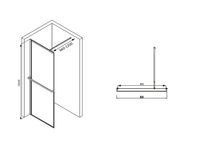 Душевая перегородка Abber Immer Offen 90 профиль Черный стекло прозрачное арт-AG60090B — фото 4, Душевые перегородки