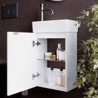 Тумба под раковину Sancos Mini 37 L подвесная Белый глянец арт-MN35WL — фото 3, Тумбы под раковину