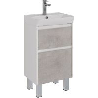 Товар: Тумба под раковину Lemark Combi 50 подвесная Бетон Белый глянец арт-LM03C50T-Beton - фото 5 Тумба под раковину Lemark Combi 50 подвесная Бетон Белый глянец арт-LM03C50T-Beton — фото 5, Тумбы под раковину