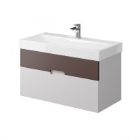 Тумба под раковину Creto Malibu 100 подвесная Chocolate Soft арт-7-1079CS — фото 2, Тумбы под раковину