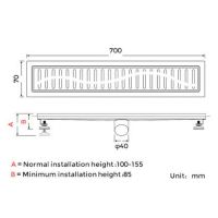 Товар: Душевой лоток Gappo с решеткой Оружейная сталь арт-G87007-39 - фото 6 Душевой лоток Gappo с решеткой Оружейная сталь арт-G87007-39 — фото 6, Душевые лотки