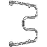 Водяной полотенцесушитель Terminus М-образный с/п (1) 500x400 с полкой Хром, боковое подключение, G 1 арт-4620768880322 — фото 1, Водяные полотенцесушители