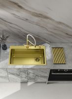 Кухонная мойка Raglo 72 Золото матовое арт-R702.7246.03 — фото 2, Кухонные мойки