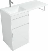 Тумба с раковиной Aquanet Токио 110 L Белая арт-239298 — фото 7, Тумбы с раковиной