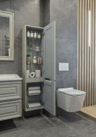 Товар: Шкаф пенал Caprigo Ponza 40 R подвесной Серый матовый арт-13550R-030.000.00.20 - фото 2 Шкаф пенал Caprigo Ponza 40 R подвесной Серый матовый арт-13550R-030.000.00.20 — фото 2, Пеналы для ванной комнаты