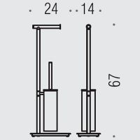 Напольная стойка Colombo Design Square Хром арт-B9907.CR — фото 2, Стойки - набор держателей