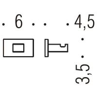 Крючок Colombo Design Look Нержавеющая сталь арт-BLC27.HPS1 — фото 2, Крючки для полотенец