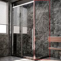 Душевая стенка Veconi Premium Trento SP-30CH 90 профиль Хром стекло прозрачное арт-SP30-CH-90-01-C4 — фото 1, Боковые стенки