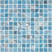 Стеклянная мозаика Vidrepur Oasis Blue №7102 на сетке 25x25 см арт-С0006238 — фото 1, Мозаика
