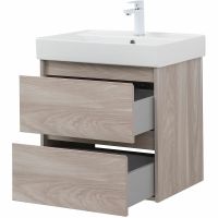 Тумба с раковиной Aquanet Nova Lite 60 подвесная Орех светлый арт-305236 — фото 7, Тумбы с раковиной