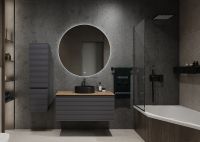 Тумба под раковину Jorno Cossety 100 подвесная Антрацит арт-Coss.01.100/P/A-DZ/JR — фото 8, Тумбы под раковину