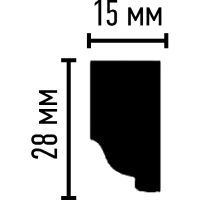 Молдинг гибкий Decomaster 2400x28x15 мм арт-97111FL — фото 3, Молдинги