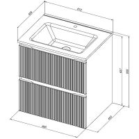 Тумба под раковину Aquanet Джейн 60 подвесная Маренго арт-335427 — фото 11, Тумбы под раковину