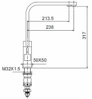 Смеситель для кухни Frap H802-6 Черный матовый арт-F43802-6 — фото 6, Смесители для кухни