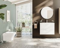 Комплект унитаза с инсталляцией Vitra Zentrum Square с сиденьем Микролифт и клавишей смыва Хром глянцевый арт-9875B003-7201 — фото 8, Комплекты унитаз + инсталляция