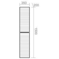 Шкаф пенал Brevita Catania 35 R подвесной Белый матовый арт-CAT-05035-074П — фото 7, Пеналы для ванной комнаты