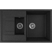 Кухонная мойка Domaci Бьелла DMC-21K арт-DMC-21K-308 черная — фото 1, Кухонные мойки