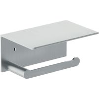 Держатель туалетной бумаги Nofer Verona с полкой Сатин матовый арт-16876.S — фото 1, Держатели туалетной бумаги