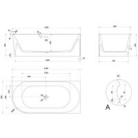 Ванна из искусственного камня Abber Stein 170x80 без гидромассажа арт-AS9651 R — фото 7, Ванны из искусственного камня
