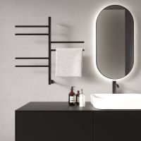 Электрический полотенцесушитель Vincea 43х80 Черный матовый арт-VTD-1S2CBE — фото 3, Электрические полотенцесушители