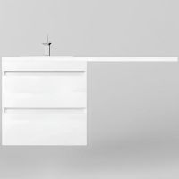 Тумба под раковину Style Line Даллас Леон 120 Люкс Plus подвесная Белая арт-СС-00002440 — фото 2, Тумбы под раковину