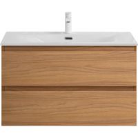 Тумба под раковину Cezares Molveno 80 подвесная Noce Chiaro арт-MOLVENO-80-2C-SO-NC — фото 1, Тумбы под раковину