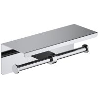 Держатель туалетной бумаги Aquatek Оберон двойной Хром арт-AQ4909CR — фото 1, Держатели туалетной бумаги