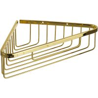 Полка корзина Migliore Complementi угловая Золото арт-22053 — фото 1, Полки для ванной и душа