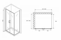 Душевой уголок Abber Sonnenstrand 100x100 профиль Хром стекло прозрачное арт-AG04100C-S100 — фото 4, Квадратные душевые уголки