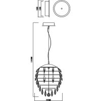 Подвесной светильник Crystal Lux Charme SP6 Gold Transparent Прозрачный Золото арт-CHARME SP6 GOLD/TRANSPARENT — фото 2, Подвесные светильники