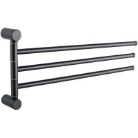 Полотенцедержатель Haiba поворотный Черный матовый арт-HB8413-7 — фото 1, Полотенцедержатели