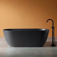 Ванна из искусственного камня Abber Frankfurt 170x75 Черная без гидромассажа арт-AM9941B — фото 1, Ванны из искусственного камня