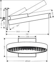 Верхний душ Hansgrohe Rainfinity Белый арт-26230700 — фото 2, Верхние души