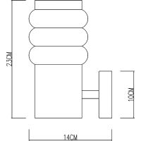 Настенный светильник Artelamp Portica Прозрачный Сталь арт-A8381AL-1SS — фото 4, Уличное освещение